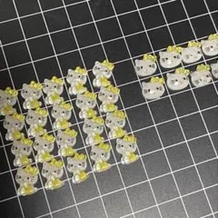 タイムセール！キティちゃんパーツ　黄色　30個