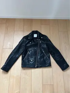 UNITED TOKYO ブラック レザーダブルライダースジャケット