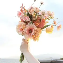 アーティシャルフラワーブーケ&ブートニアSET