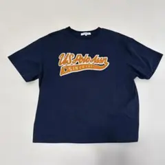 ★WEGO/U.S.POLO ASSN.サガラロゴ刺繍BIGTシャツ　サイズM★のサムネイル