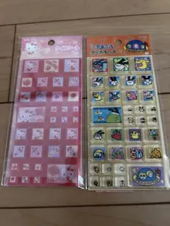 【お値下げ中】 ハローキティ 新種発見！たまごっち　タイルシール　2シートセット