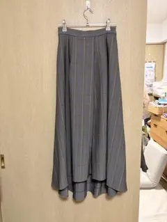 BABYLONE チェックロングスカート グレーのサムネイル