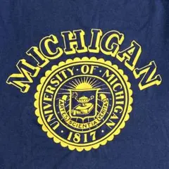 【90's シングルステッチUSA製】MICHIGANカレッジロゴTシャツ