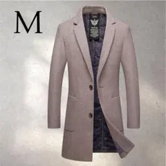 チェスターコート　Mサイズ ブラウン ウール 　メンズ　ロングコート