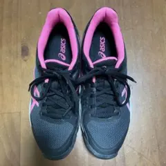 asics レディース スポーツシューズ ブラック ピンクのサムネイル