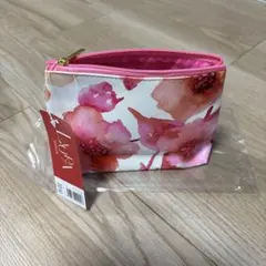 花柄ポーチ ピンク系 小型