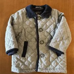 HUSHISHグレー キルティング フード付きコート