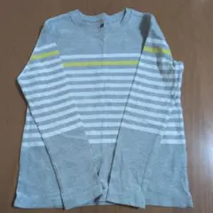 UNIQLO 長袖Tシャツ 140サイズ グレー×イエロー