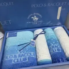 【未使用】サンタバーバラ ポロ＆ラケットクラブ タオルセット ホテル仕様 ブルーのサムネイル