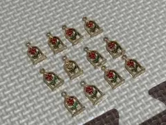 バラの花 チャーム 12個セット