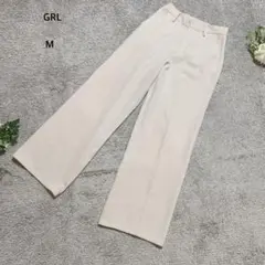 グレイル　ワイドパンツ　スラックス　カジュアル　シンプル　白パン　M オフ白