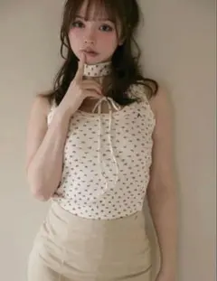 andmary アンドマリー Flower ribbon tops レッド - メルカリ