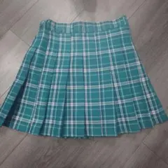 LOVETOXIC チェックプリーツスカート グリーン 140