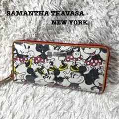 ☆極美品☆サマンサタバサ　ディズニー　ミニー　長財布　ラウンドファスナー　総柄のサムネイル