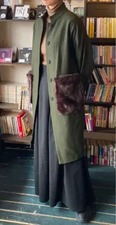 AMERI 未使用 アメリ ファーポケット ロングコート 定価31,500円