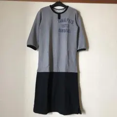 パオパオ　ライムインク　カットソーワンピース