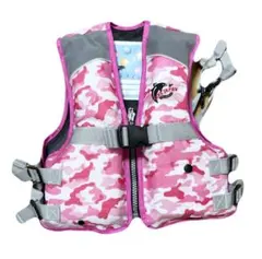 子供用 ピンク迷彩 ライフジャケット S