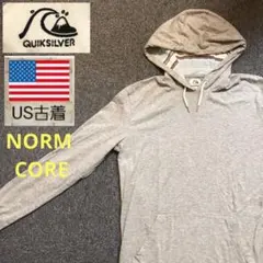 【US輸入品】QUICK SILVER 無地ノームコア　パーカーメンズM 薄手
