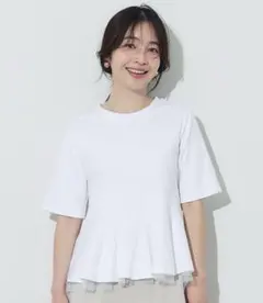 新品未使用　coca 接触冷感チュールレイヤードフレアトップス　Mのサムネイル