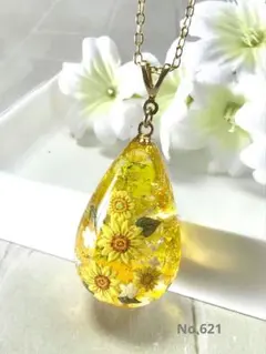 レジンネックレス アクセサリー ハンドメイド 模様入り琉球ガラス