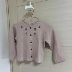 SACCO 花刺繍 ピンク カーディガン