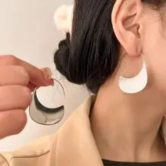 No. 627 BIG シルバー フープピアス シルバー925刻印 大ぶり