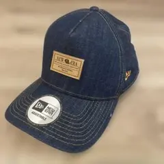 NEW ERA デニム キャップ レザーパッチ