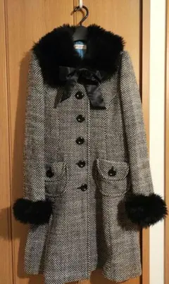 Emily Temple Cute リボンカラーコート グレー M Emily Temple Cute リボンカラーコート グレー M Emily Temple