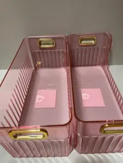 THREEPPY スリーピー 収納ケース 大サイズ 6個セット ピンク クリア