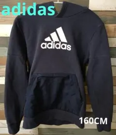 adidas フード付きトレーナー 160CM ネイビー
