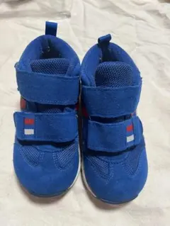 asics キッズ スニーカー ブルー 2本ベルト　15.0