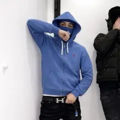 Polo Ralph Lauren zip up hoodie blue s