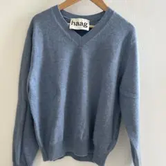 haag ブルー　ニット