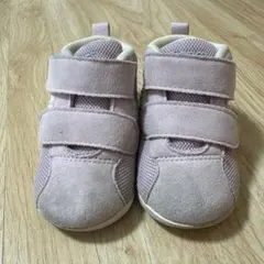 asicsピンク スエード メッシュ スニーカー