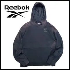L/ 古着 Reebok リーボック プルオーバー パーカー バックプリント