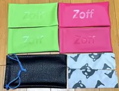 Zoff メガネケース 5点 メガネ拭き 2点