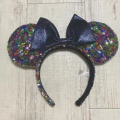 ディズニー カチューシャ スパンコール カラフル ミニーマウス