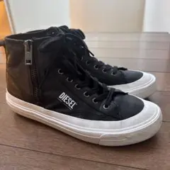DIESEL ブラックハイカットスニーカー　26.5cm