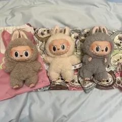 POPMART ラブブぬいぐるみキーホルダー 3色セット