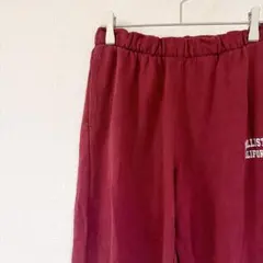 ホリスター スウェットパンツ 裾リブ ロゴ XS 赤紫 綿 部屋着 カジュアル