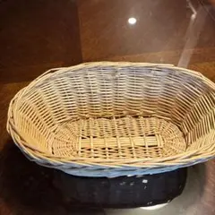 ウィッカーバスケット オーバル型 約30cm