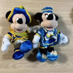 ミッキー　ミニー　ぬいぐるみバッチ