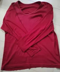 赤い長袖Tシャツ Mサイズ　発熱　メンズ　レディース　ユニセックス　グンゼ