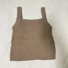 w closet ベージュ リブ ノースリーブ タンクトップのサムネイル