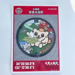 激レア初版ロット】マンホールカード 広島県安芸太田町 2604-00-001