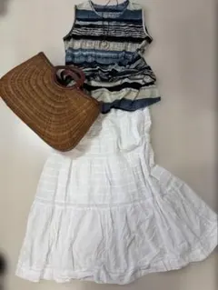 ノースリーブストライプトップ