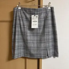 ZARA ギンガムチェック柄ミニスカート