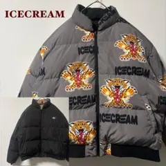 美品✨DJ銀太着用　ICECREAM ダウンジャケット　リバーシブル　XL 総柄
