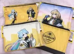 GEORGIA モンスターストライクコラボ オリジナルフラットポーチ 4種