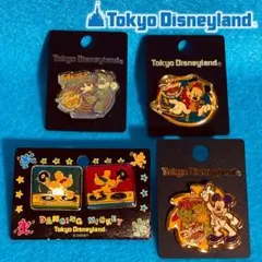 Disney ディズニー ピンバッジ 4点 スーパーダンシンマニア DJミッキー